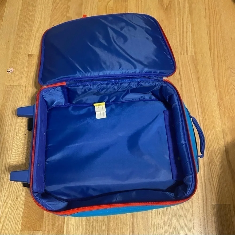 Disney Mickey Mouse Rolling Carry On Luggage Suitcase Red Blue Kids